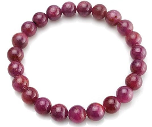 Crystal Round Ruby Beads Bracelet