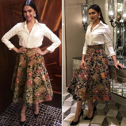 Deepika Padukone in Sabyasachi Skirt