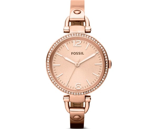 Fossil Georgia Three Hand Stainless Steel Watch in Rose gold