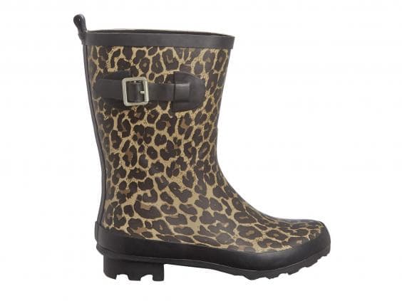 George Leopard Print Wellington Boots