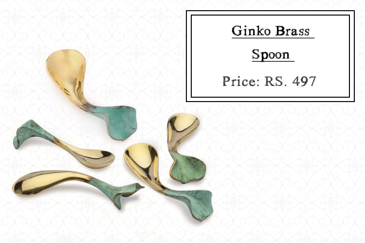 Ginko Brass Spoon