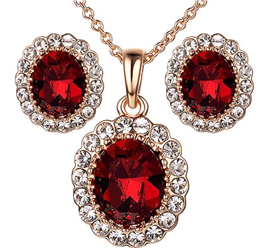 Kate Middleton Jewelry Set Cubic Zirconia Necklace And Earrings
