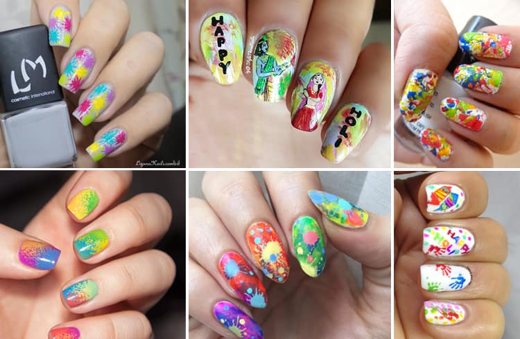 Nail Art for Holi