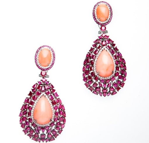 Ruby and Diamond Earrings