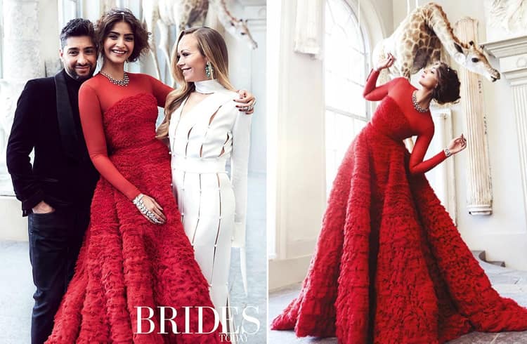 Sonam Kapoor in Red Ralph and Russo outfit