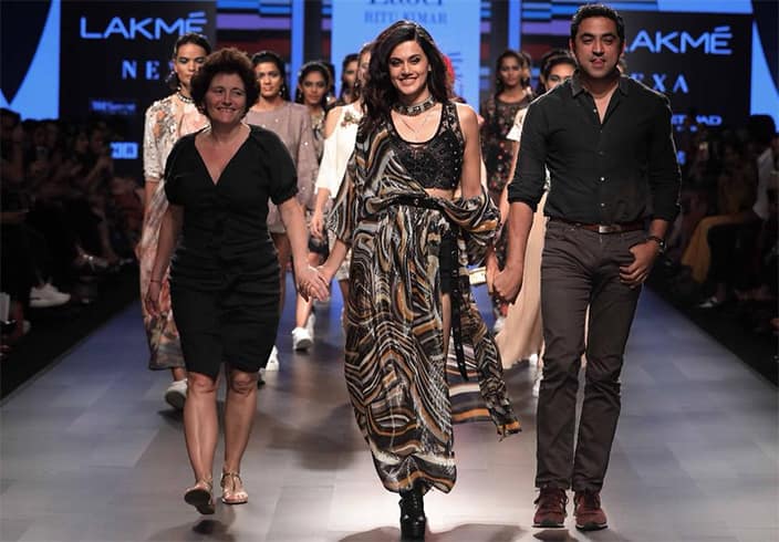 Taapsee Pannu for Ritu Kumar at Lakmé Fashion Week summer resort 2018