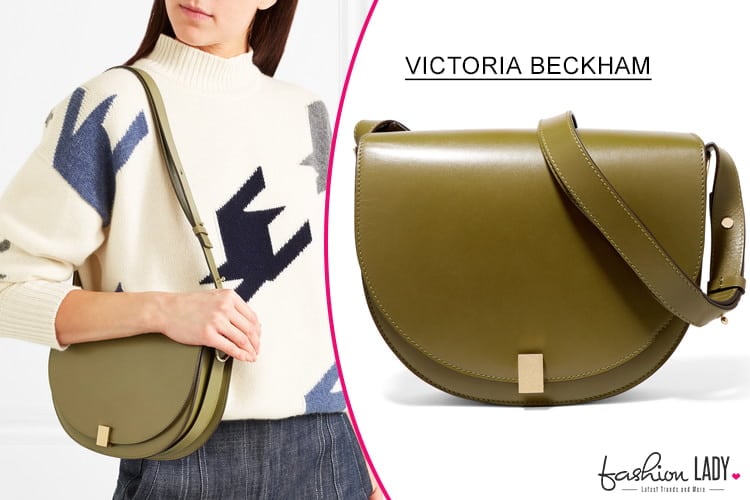 Victoria Beckham Half Moon Box Leather Shoulder Bag