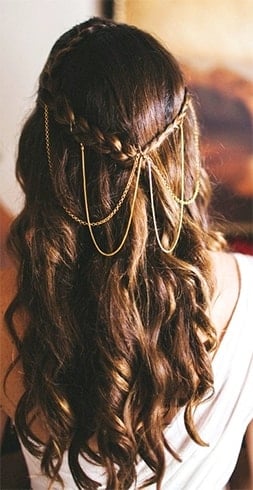 Waves with Gold Chain Hair Accessory
