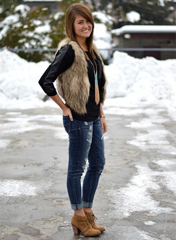 Make Heads Turn By Learning How To Wear Faux Fur Coat Casually!