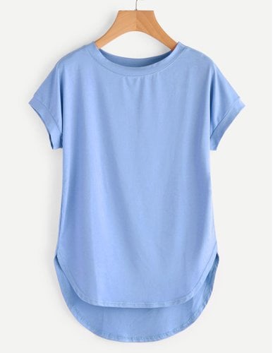 High Low Curved Hem Tshirt