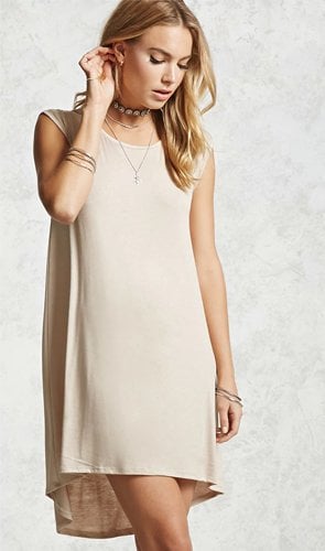 High-Low Jersey Dress