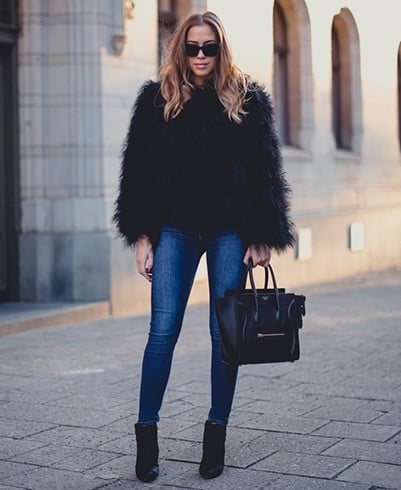 How To Wear a Cropped Faux Fur Coat