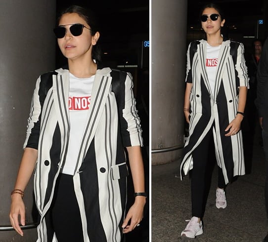 Anushka Sharma in Stripes Jacket