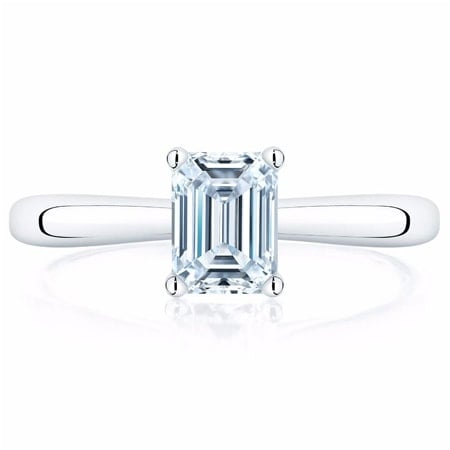 Emerald Cut Solitaire Diamond Engagement Ring