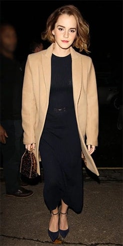 Emma Watson in Camel Coat