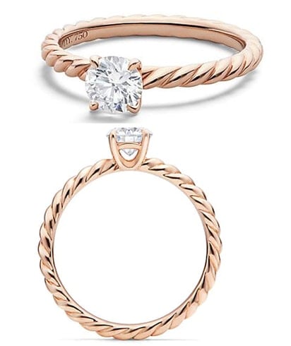David Yurman Rose Gold Engagement Ring