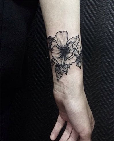 Dot-Work Floral Tattoo