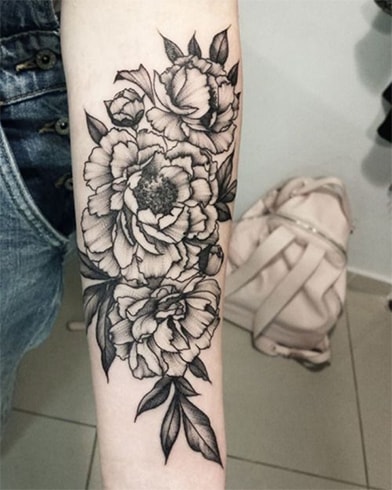 Flower Dot-Work Tattoo