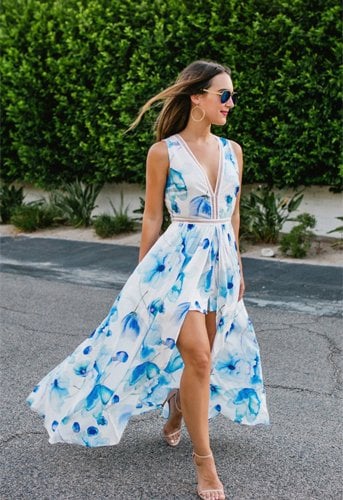 High-Low Floral Dress