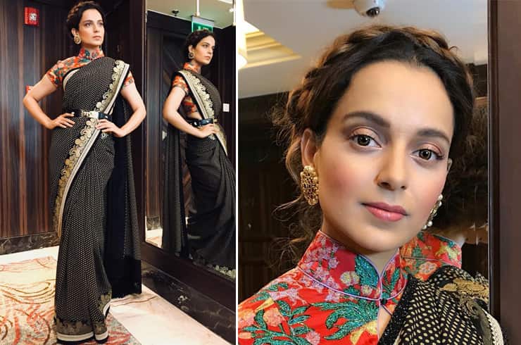 Kangana Ranaut in Sabyasachi sari