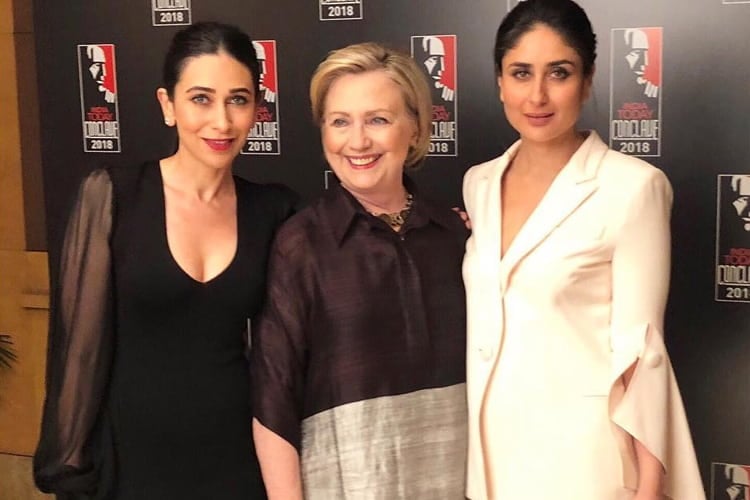 Kapoor Sisters And Hillary Clinton at The India Today Conclave 2018