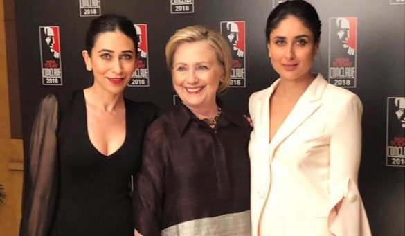 Kapoor Sisters And Hillary Clinton at The India Today Conclave 2018