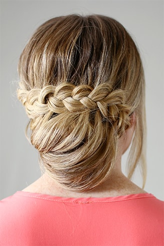 Lace Braided Updo for Medium Hair