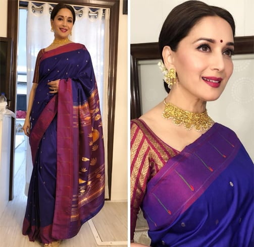 Madhuri Dixit Sari From Madhurya Creations