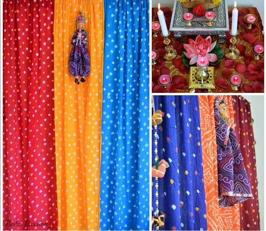 Old dupattas into curtain embellishments