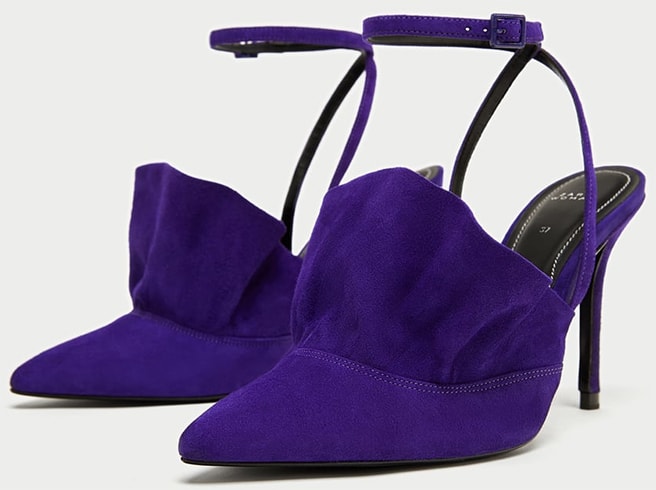 Purple Leather High Heels