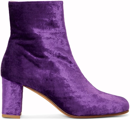 Purple Velvet Boots