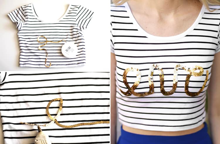 DIY Sequin Crop Top