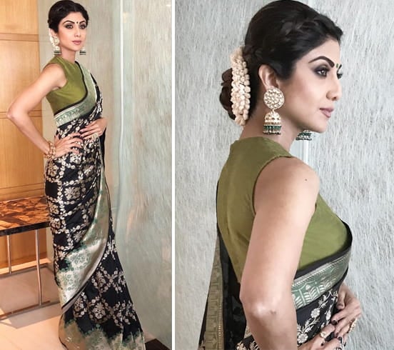 Shilpa Shetty in Swati and Sunaina sari