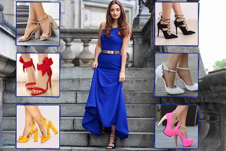 Zapatos para combinar con el vestido azul real