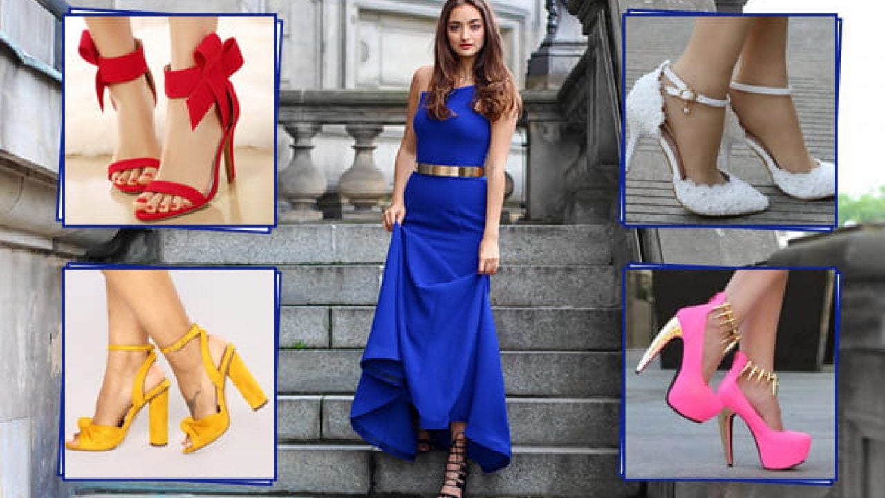 royal blue dress with pink accessories