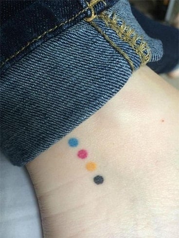 Colorful Dots Tattoo