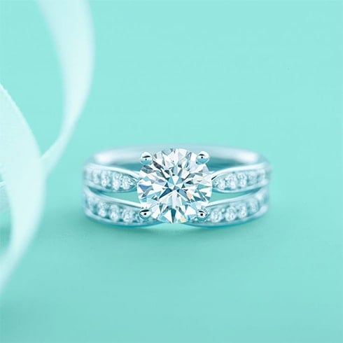 Tiffany Setting with diamond band