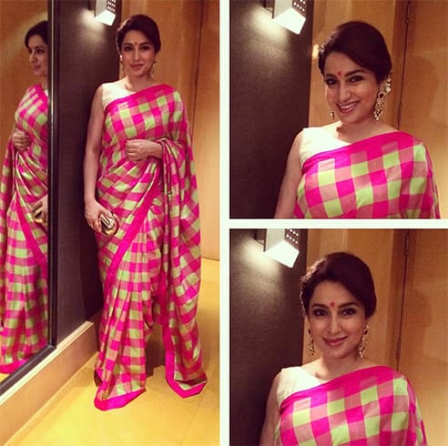 Tisca Chopra Sari Styles