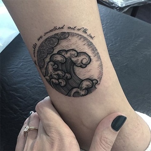 Turbulence Of Waves Tattoo