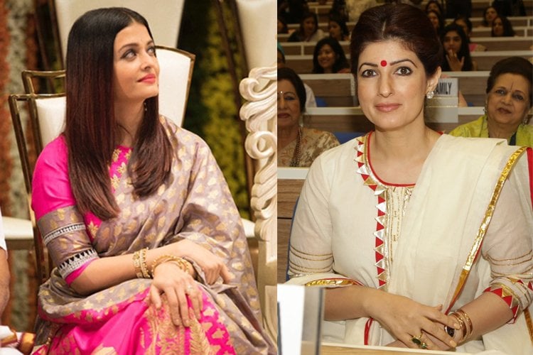 Aishwarya Rai and Twinkle Khanna in the Ethnic Styles