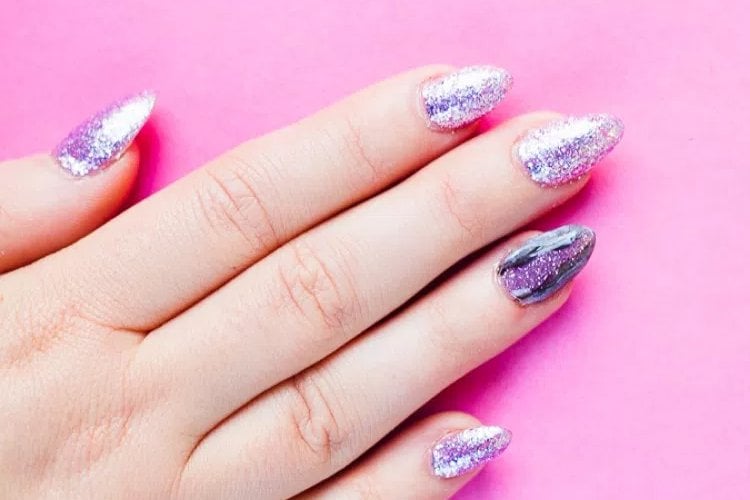 amethyst gemstone nails amethyst gemstone nails