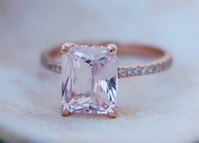 Champagne Pink Sapphire Ring