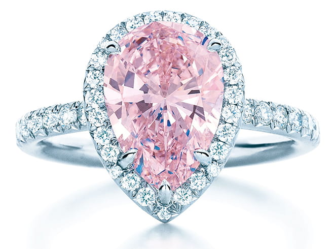 Cushion Cut Pink Diamond Ring