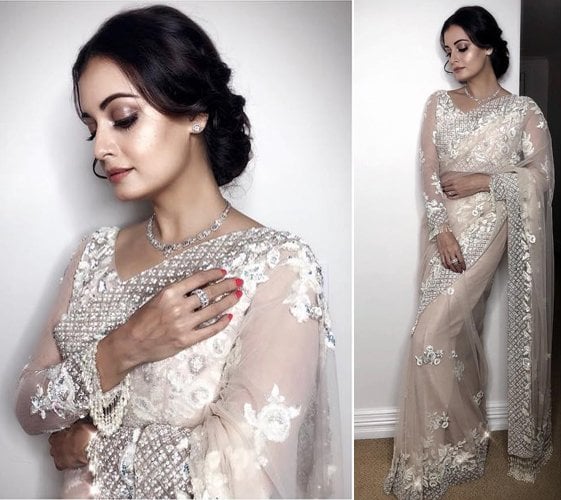 Dia Mirza Saree Styles