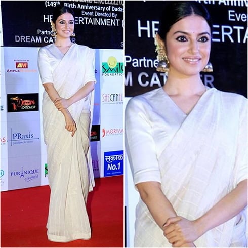 Divya Khosla in White Saree