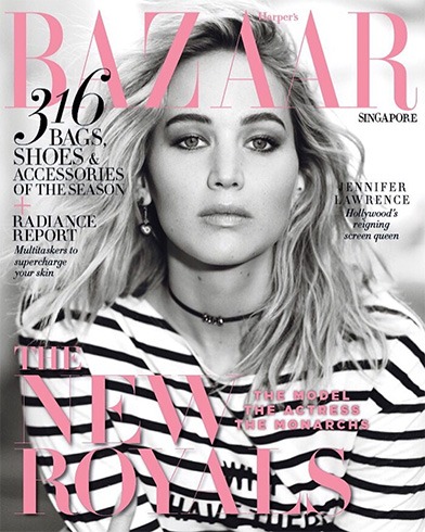 Jennifer Lawrence for Harpers Bazaar Singapore