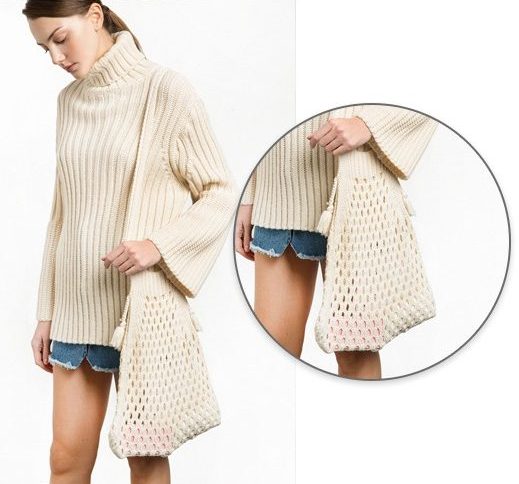 Knit Fisherman Net Shoulder Bag