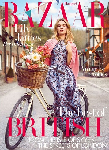 Lily James for Harper's Bazaar the UK