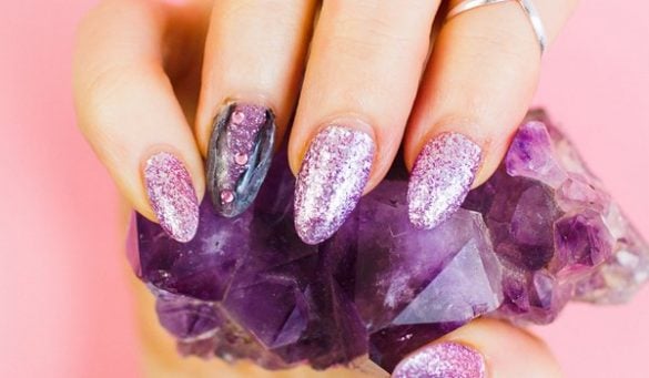 Purple amethyst for fashion