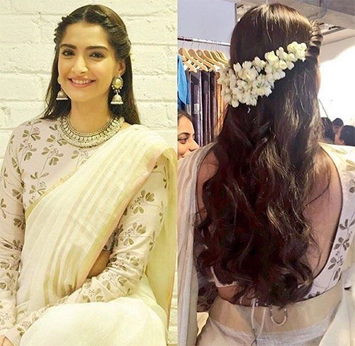 Sonam Kapoor Gajra Hair